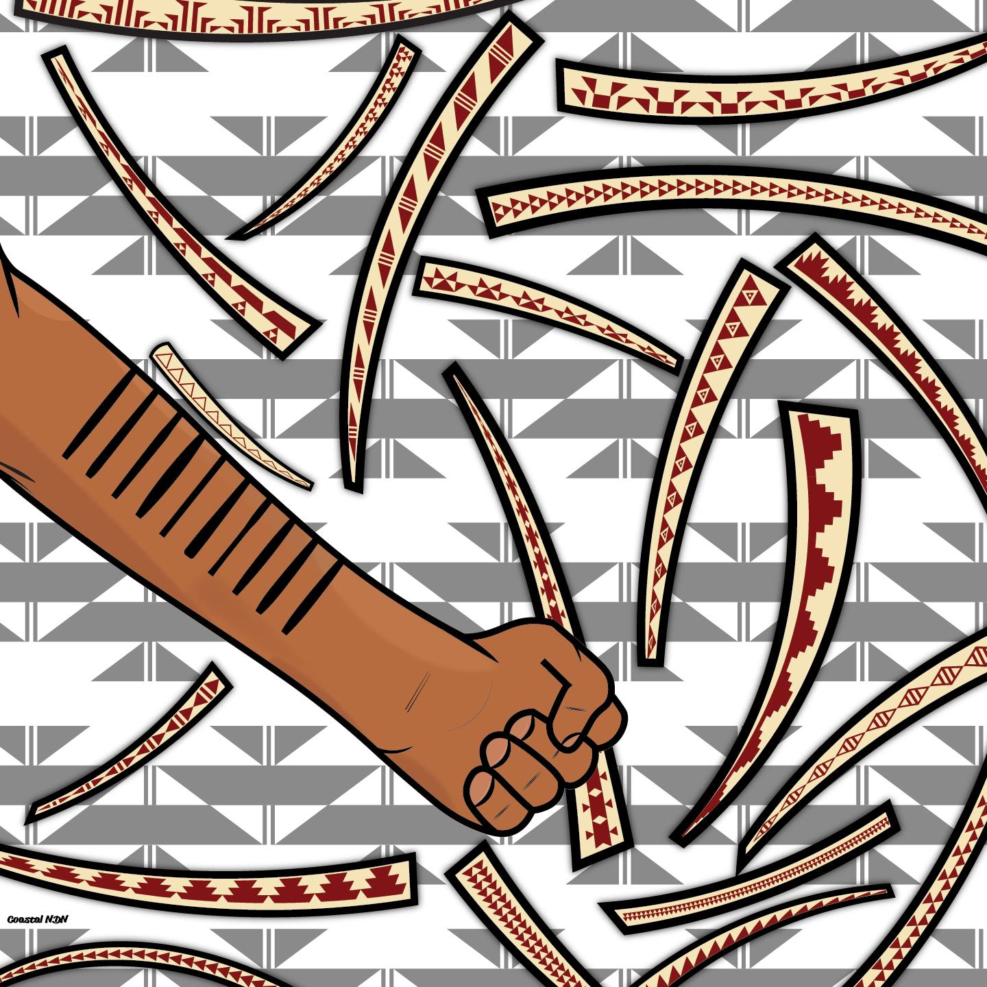Cheek Sticker – Coastal NDN Art