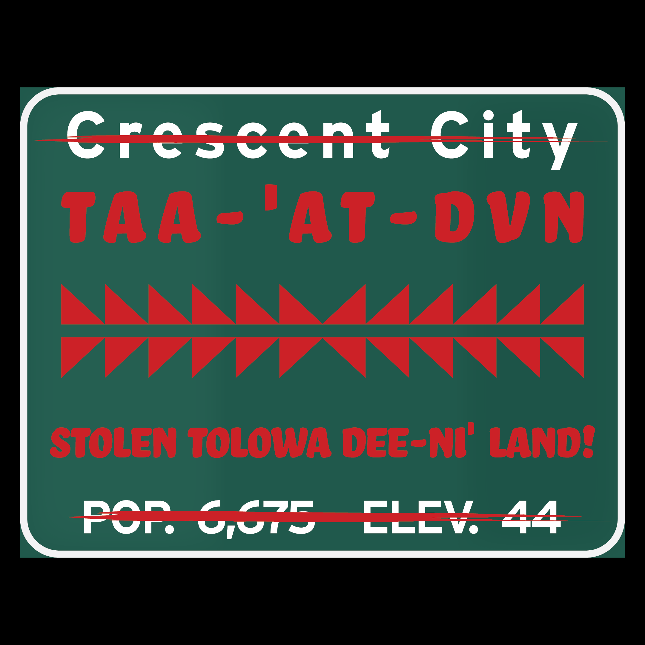 Taa Sticker Taa-'at-dvn (CC) Sticker – Coastal NDN Art