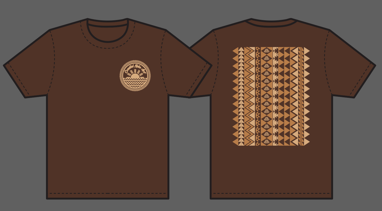 "Te-Wo-Mehl-Kook" | Brown Tribal T-Shirt